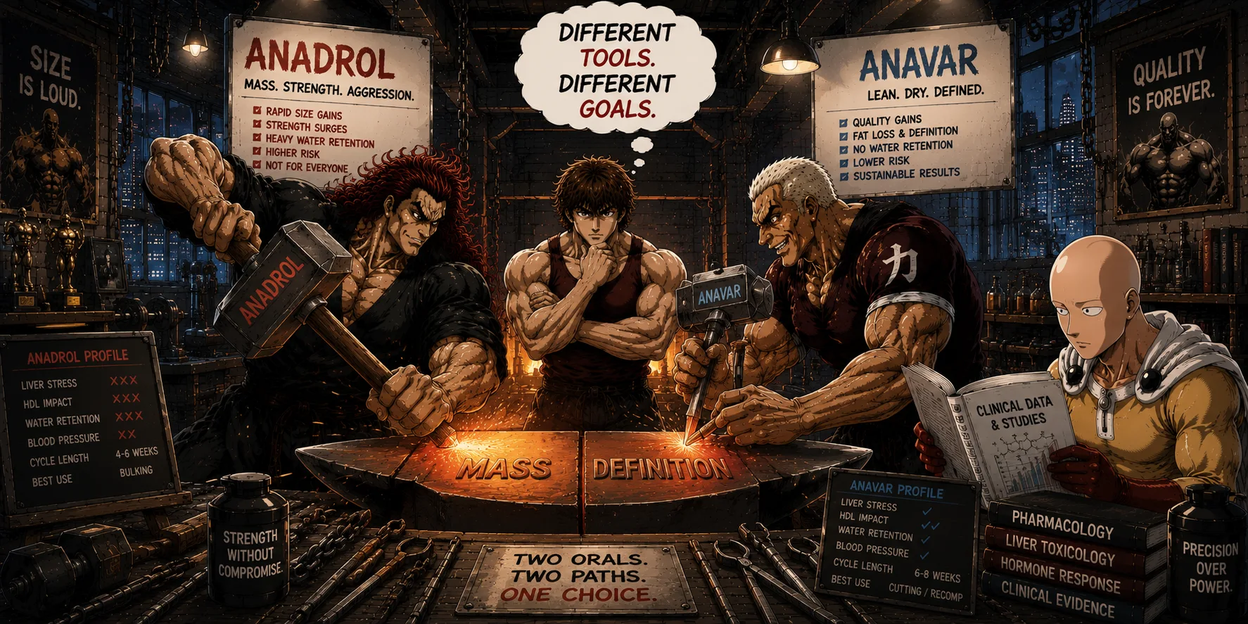 Anavar vs Anadrol: Two Opposite Approaches to Oral Steroids